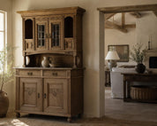 Antique_Danish_Oak_and_Pine_Buffet_Cabinet_with_Carved_Grape_Motifs_and_Glass_Doors,_19th_Century