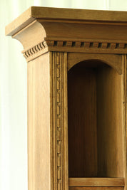 Antique_Danish_Oak_and_Pine_Buffet_Cabinet_with_Carved_Grape_Motifs_and_Glass_Doors,_19th_Century