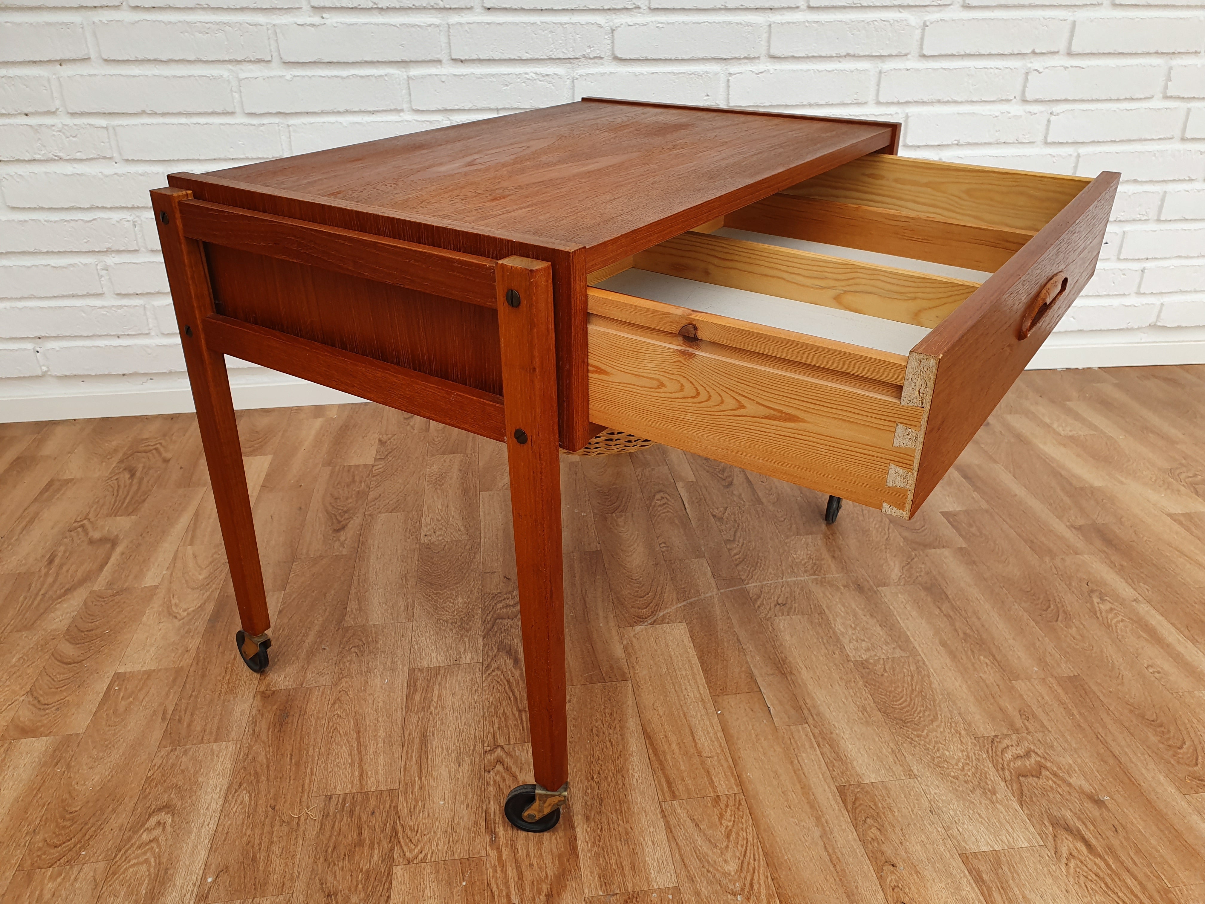 Vintage_Danish_Sewing_Table_in_Teak_and_Rattan_circa_1960_Denmark