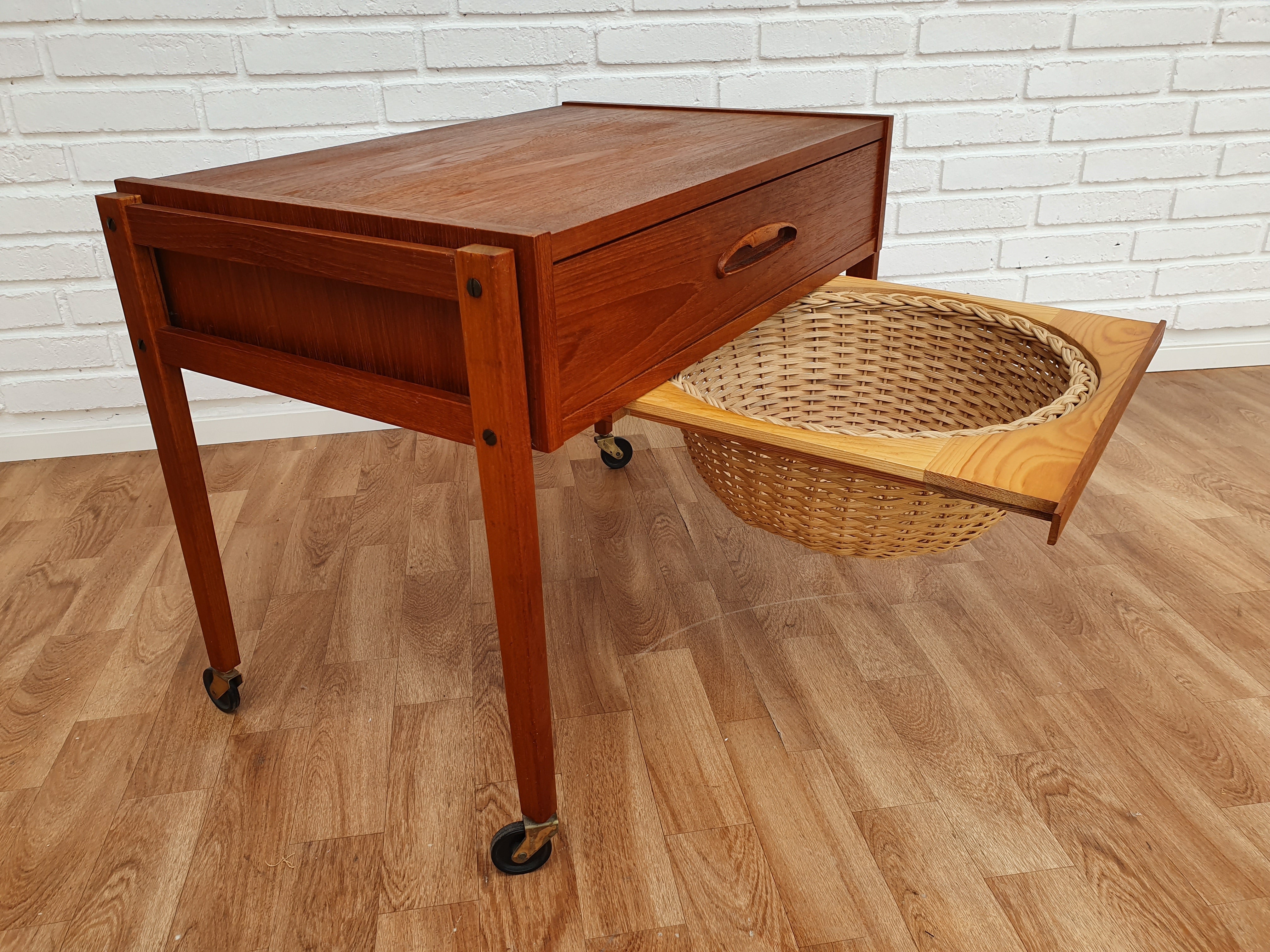 Vintage_Danish_Sewing_Table_in_Teak_and_Rattan_circa_1960_Denmark