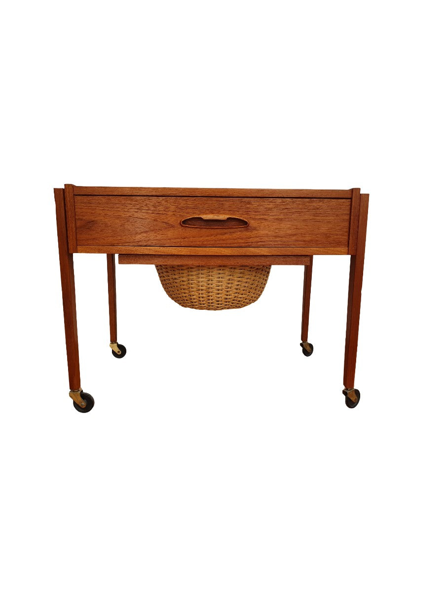 Vintage_Danish_Sewing_Table_in_Teak_and_Rattan_circa_1960_Denmark