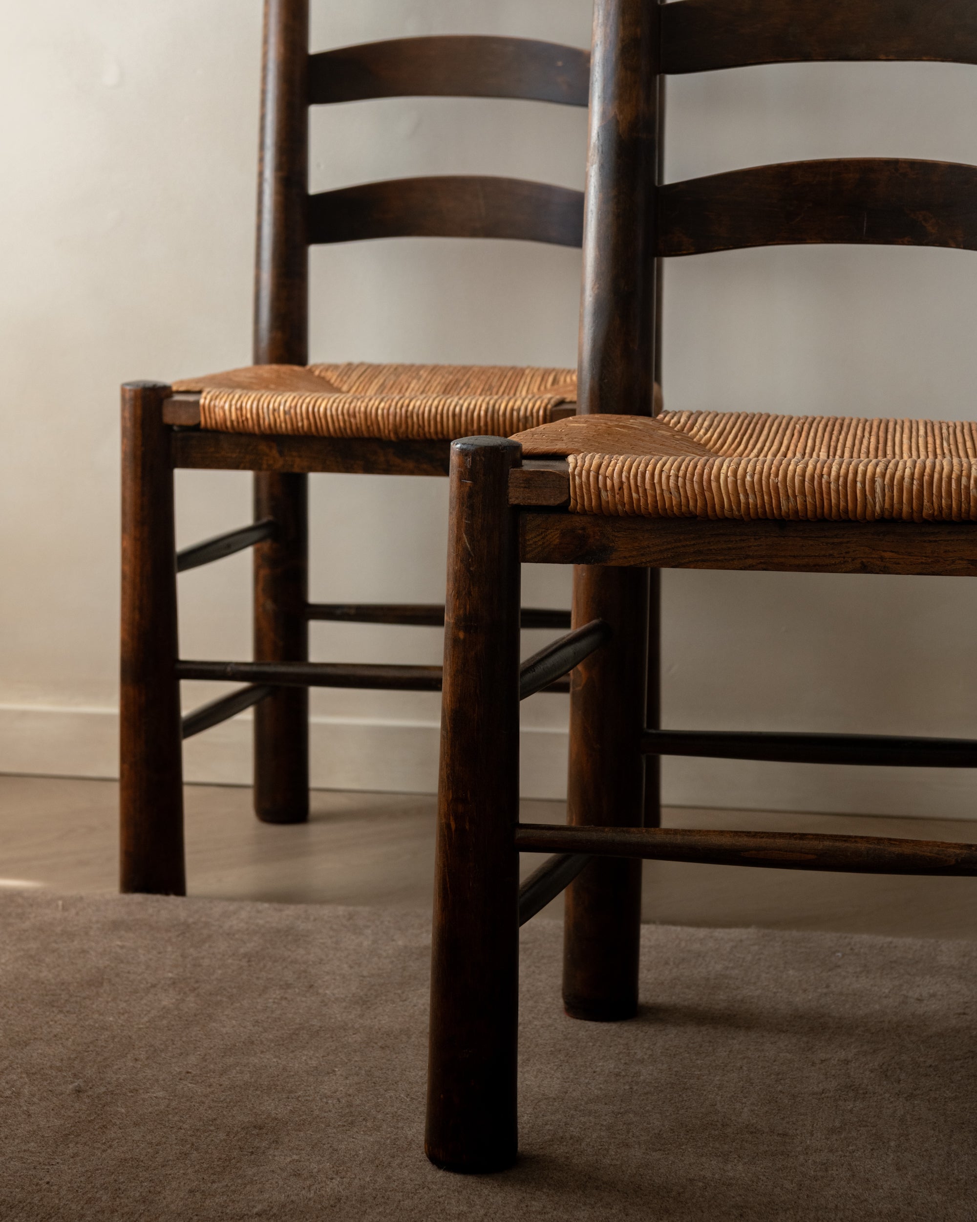 Set_of_6_French_Brutalist_Rush_Seat_Dining_Chairs_Attributed_to_Georges_Robert,_1950s