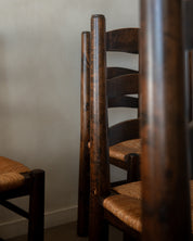 Set_of_6_French_Brutalist_Rush_Seat_Dining_Chairs_Attributed_to_Georges_Robert,_1950s