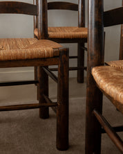 Set_of_6_French_Brutalist_Rush_Seat_Dining_Chairs_Attributed_to_Georges_Robert,_1950s