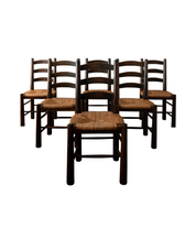 Set_of_6_French_Brutalist_Rush_Seat_Dining_Chairs_Attributed_to_Georges_Robert,_1950s