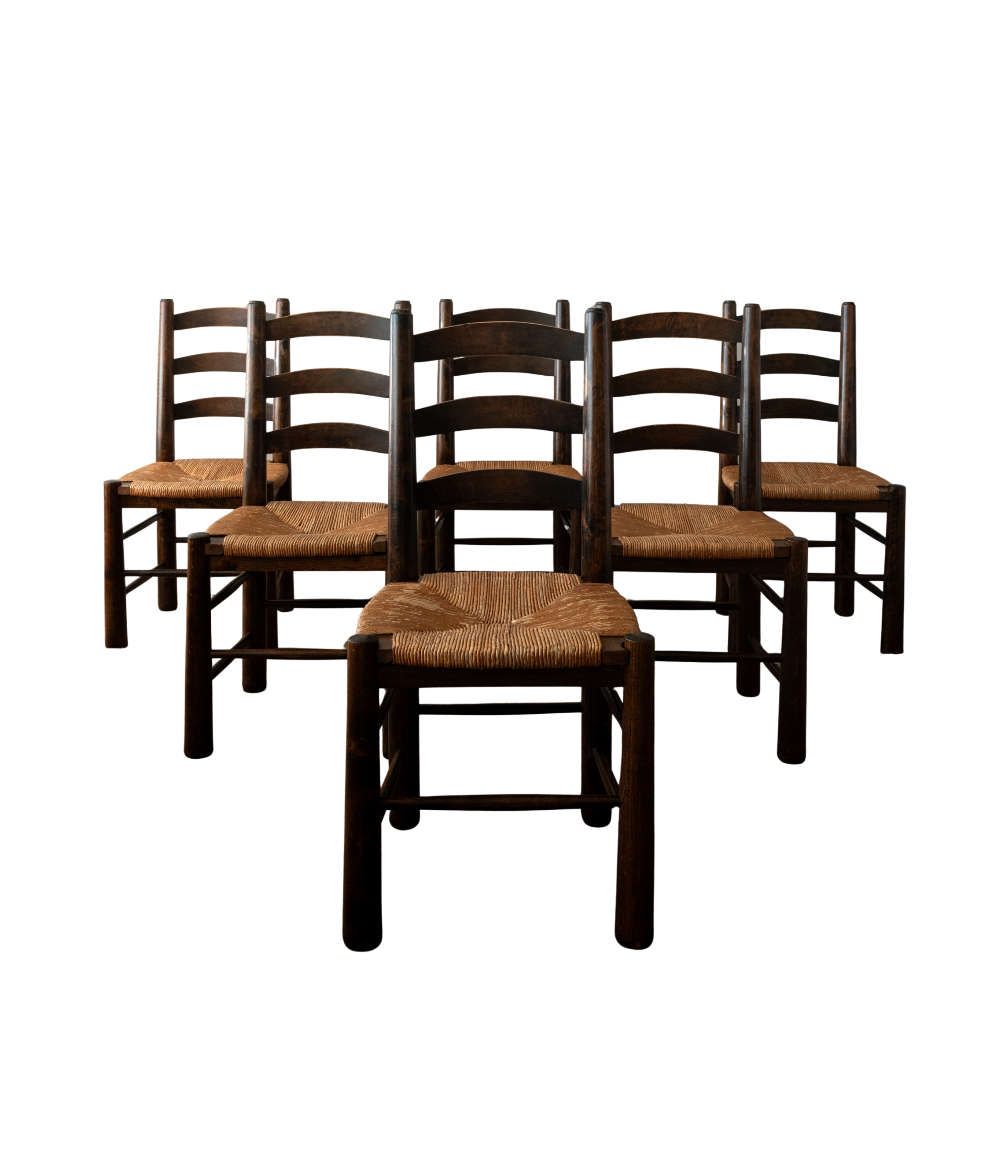 Set_of_6_French_Brutalist_Rush_Seat_Dining_Chairs_Attributed_to_Georges_Robert,_1950s
