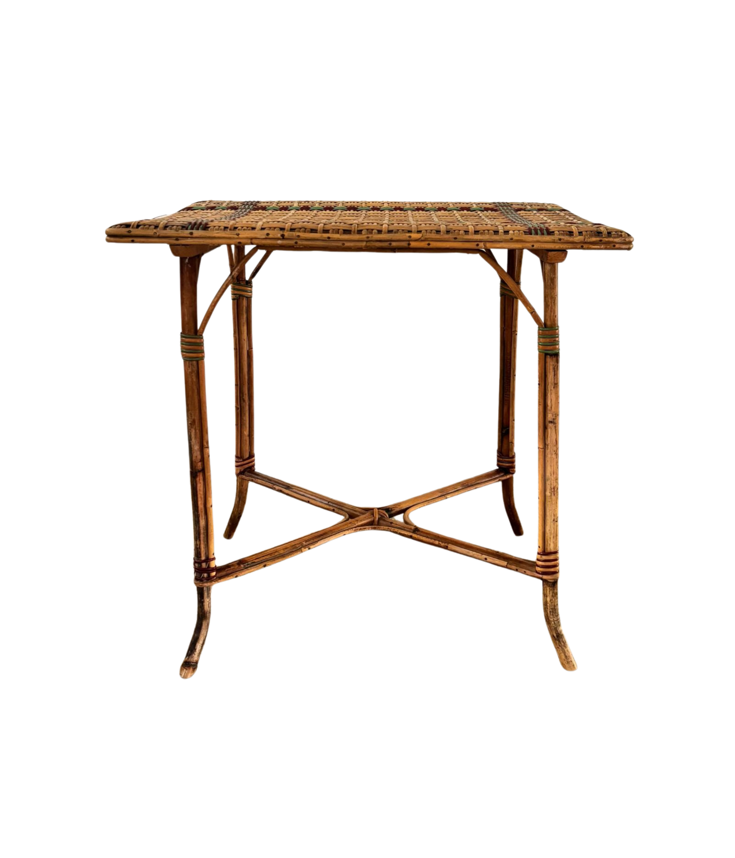 Vintage_French_Parisian_Bistro_Table_with_Red_and_Green_Details