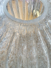 DORIA_Leuchten_Mid-Century_Pendant_Lamp_in_Hand-Blown_Crackle_Glass,_Brass_and_Rope,_Germany