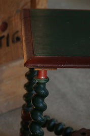 Vintage_Green_and_Red_Painted_Folk_Style_Stool
