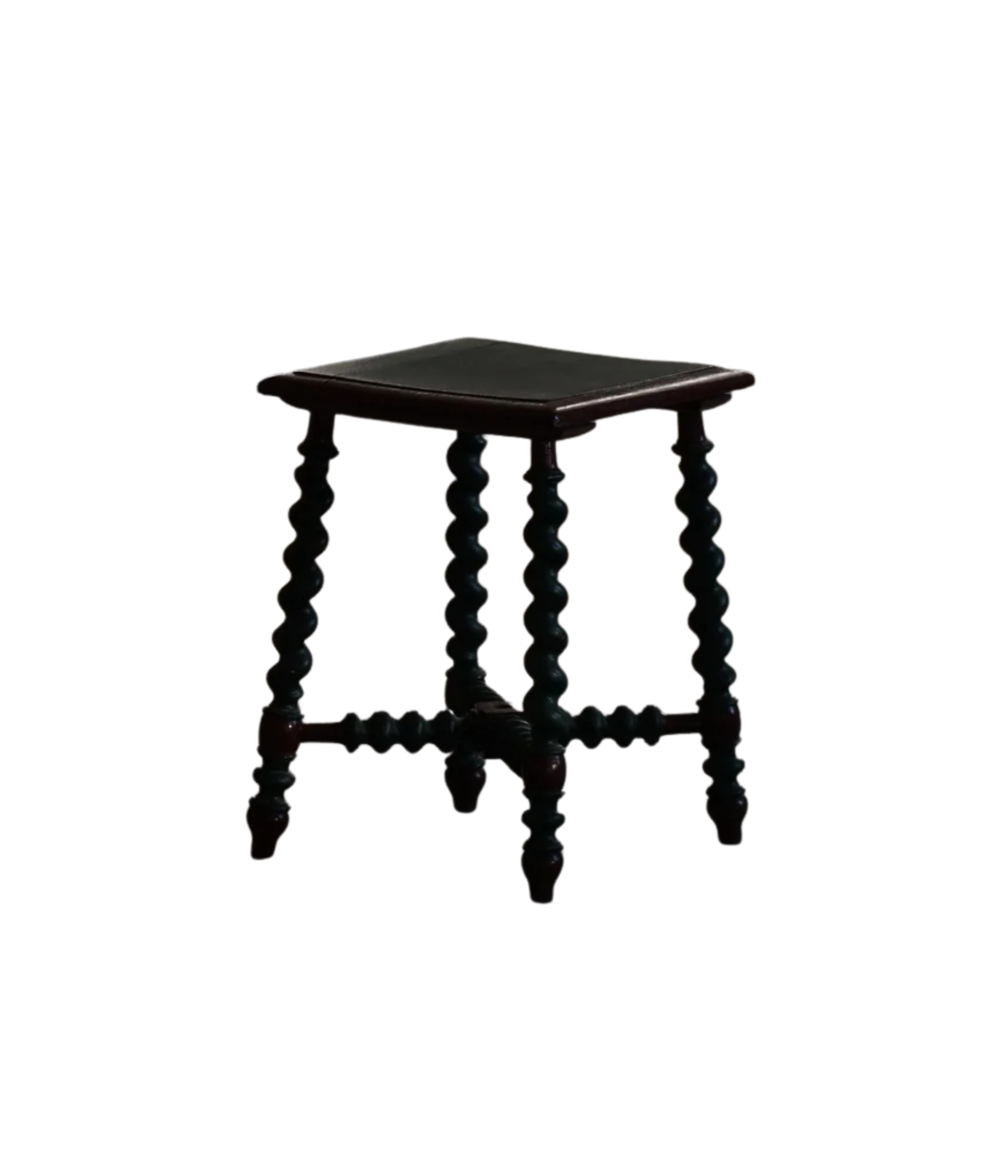 Vintage_Green_and_Red_Painted_Folk_Style_Stool