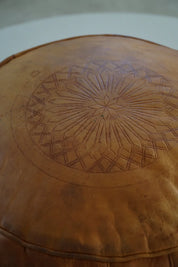 Vintage_Handcrafted_Moroccan_Leather_Pouf_in_Brown_Leather