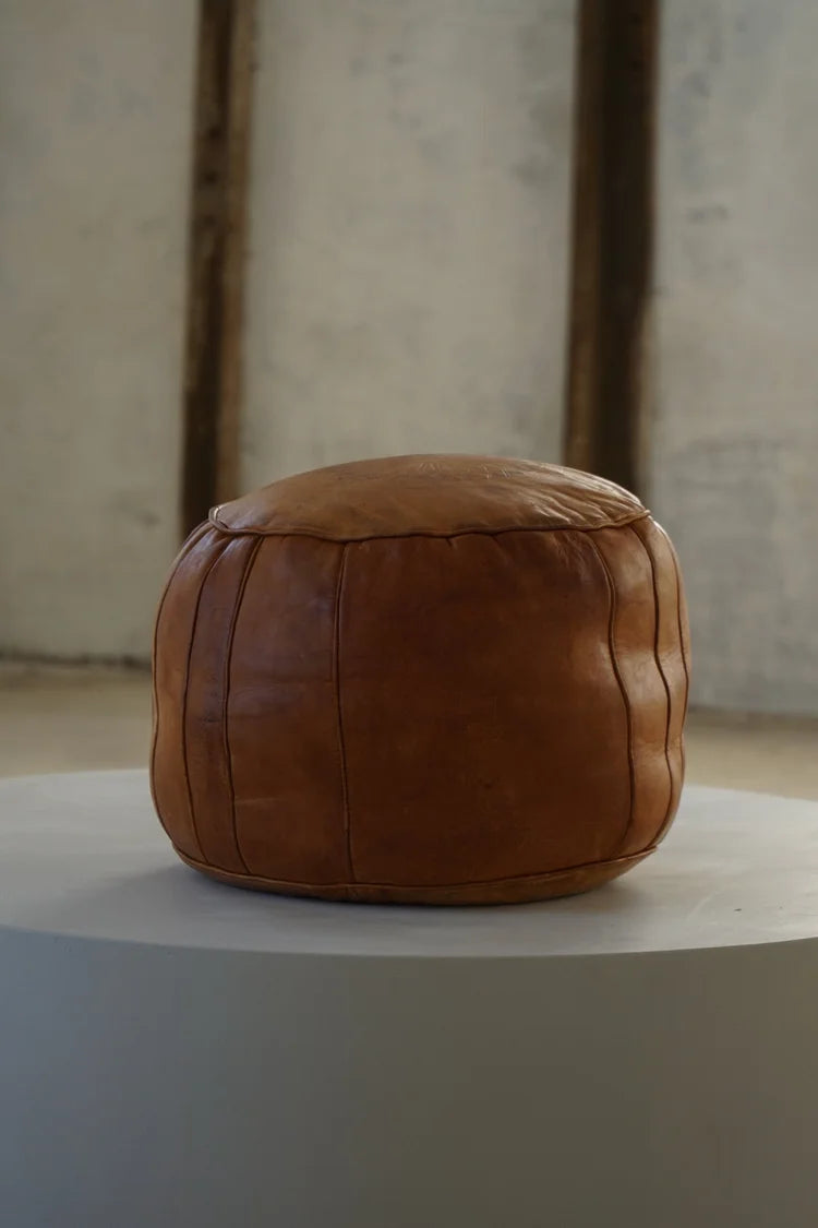 Vintage_Handcrafted_Moroccan_Leather_Pouf_in_Brown_Leather