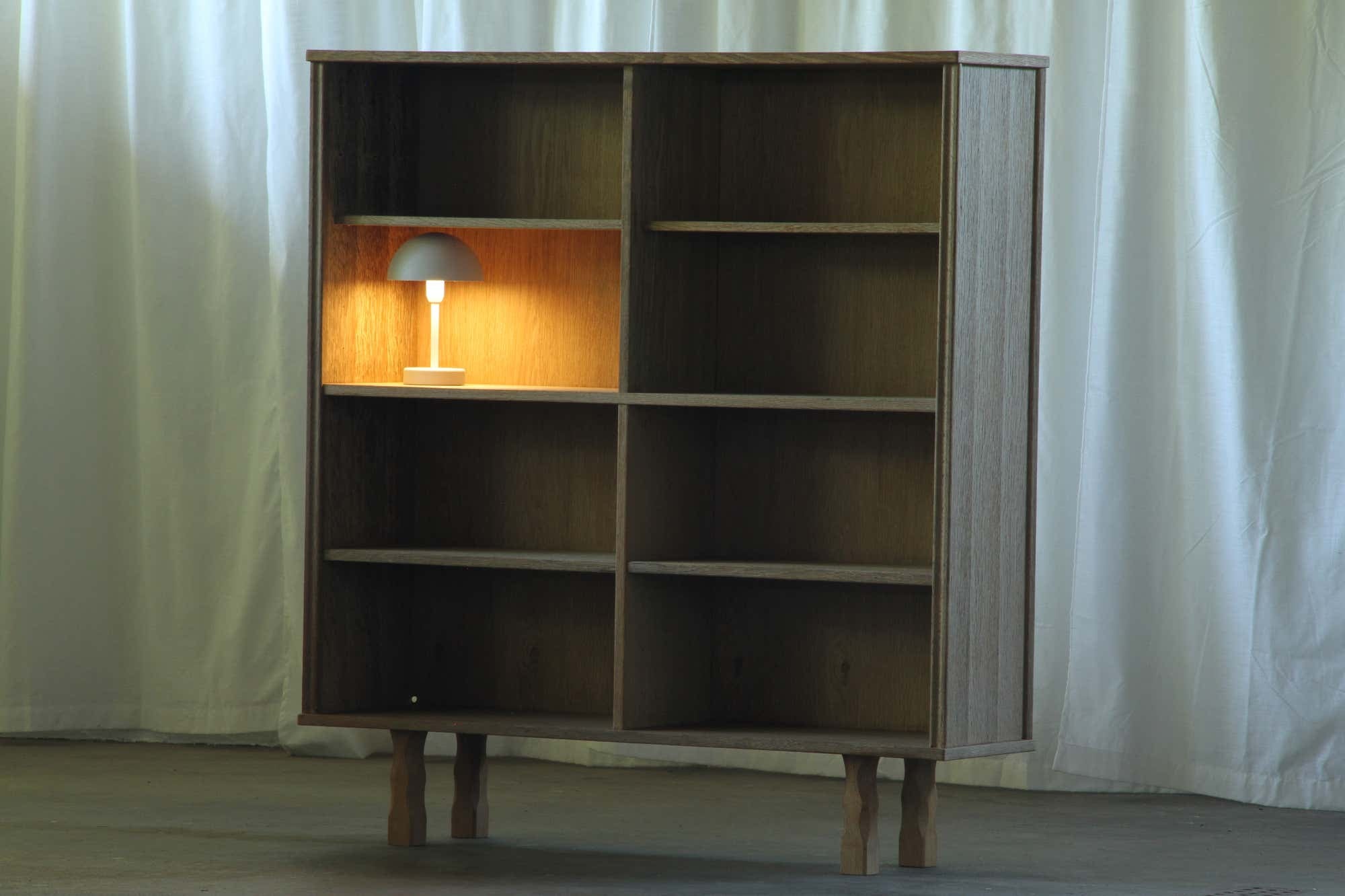Henning_Kjærnulf_Oak_Bookcase_for_Nyrup_Møbelfabrik,_Danish_Design,_1960s