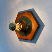 Hexagonal_Pine_Wood_and_Brass_Wall_Lamp,_1970s