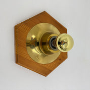 Hexagonal_Pine_Wood_and_Brass_Wall_Lamp,_1970s