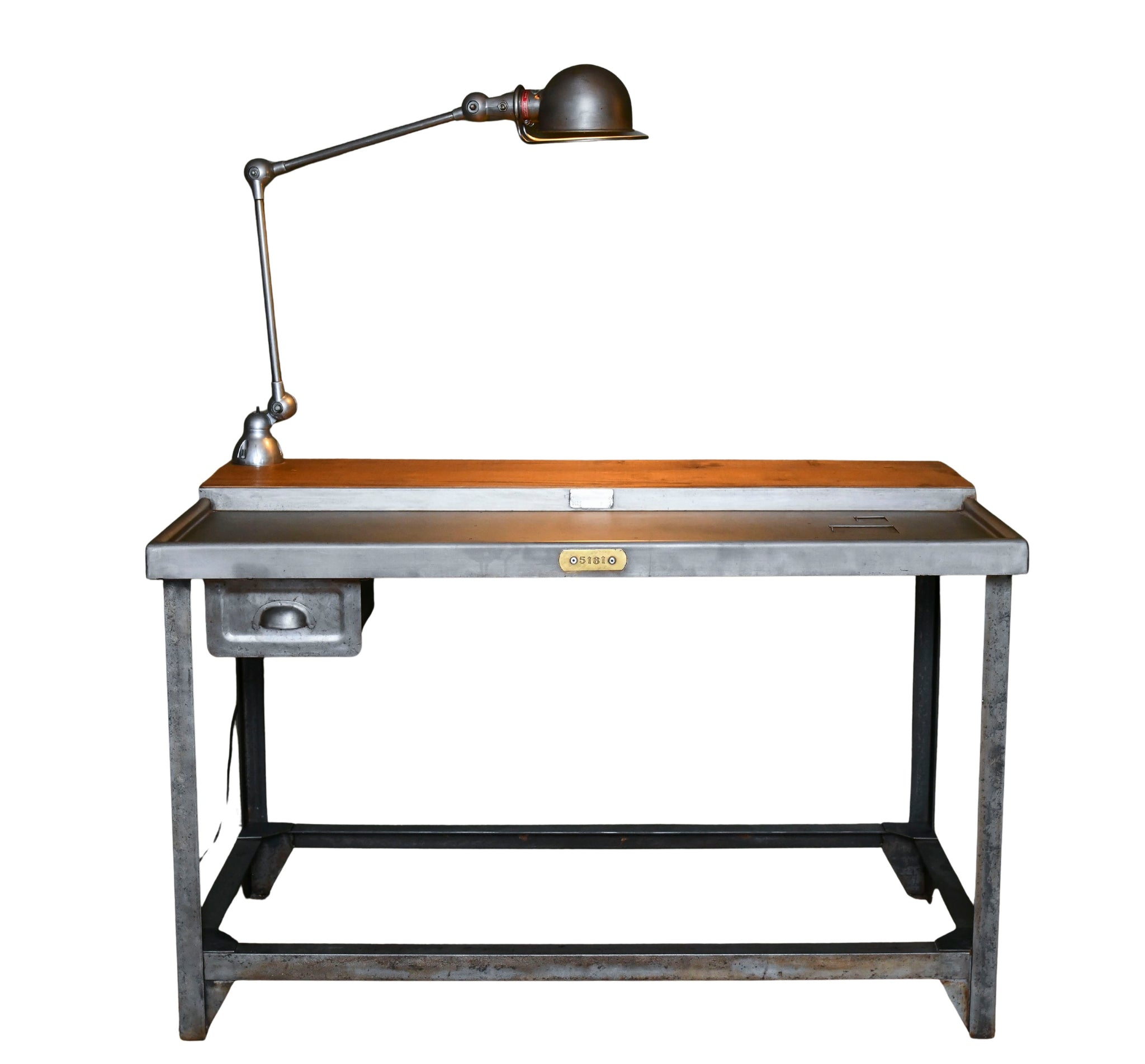 Renovated 1950s postal sorting desk with steel frame – Curiouz