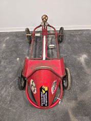 Vintage_Italian_Child's_Pedal_Go-Kart_in_Red_Tubular_Steel_with_Number_8_Racing_Graphics,_Mid-20th_Century