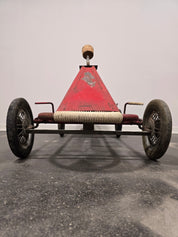 Vintage_Italian_Child's_Pedal_Go-Kart_in_Red_Tubular_Steel_with_Number_8_Racing_Graphics,_Mid-20th_Century