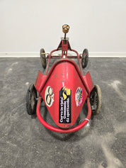 Vintage_Italian_Child's_Pedal_Go-Kart_in_Red_Tubular_Steel_with_Number_8_Racing_Graphics,_Mid-20th_Century