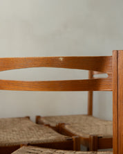 Set_of_5_Italian_Dining_Chairs_by_Snaidero,_Lacquered_Wood_&_Woven_Paper_Cord,_Italy,_1970s