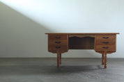 Danish_Brutalist_Oak_Freestanding_Desk_with_Six_Drawers,_Attributed_to_Henning_Kjærnulf,_circa_1960