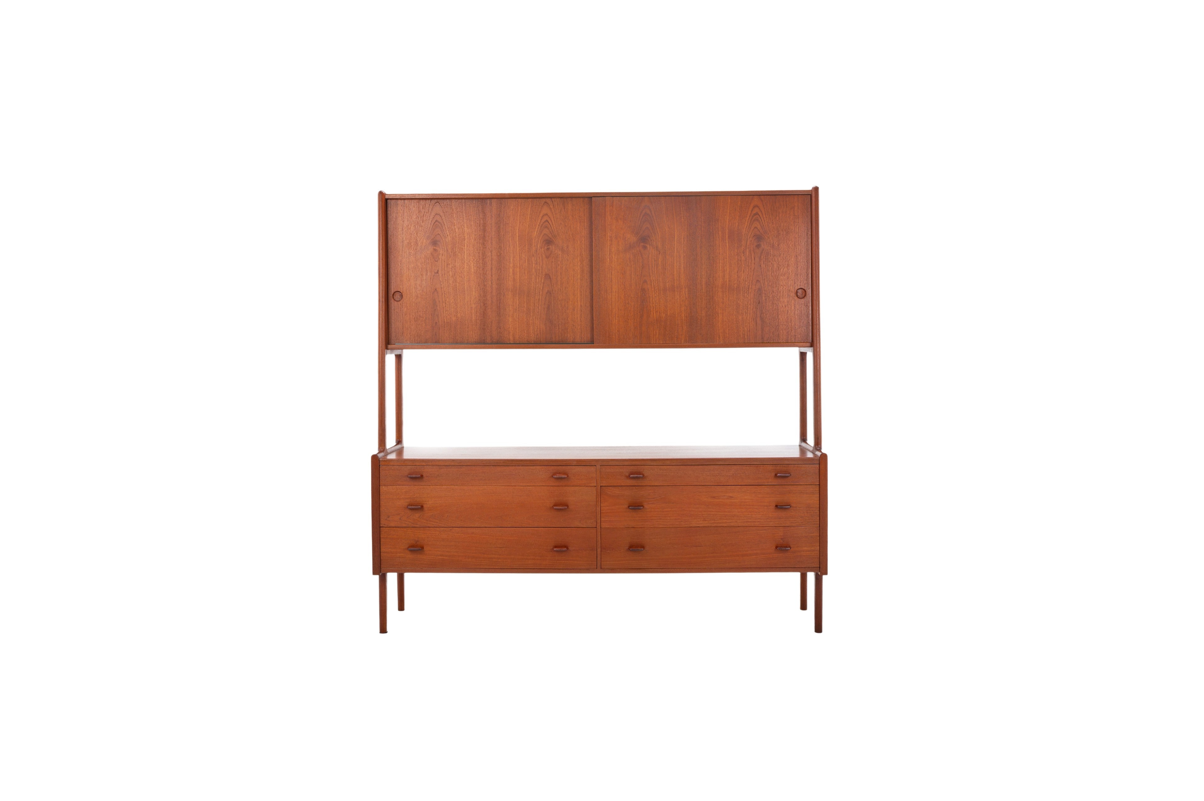 Double_Teak_Sideboard_by_Hans_J._Wegner_for_Ry_Møbler,_1950s,_Denmark