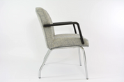 1970s_Office_Armchair_in_Mottled_Fabric_and_Chrome_with_Resin_Armrests