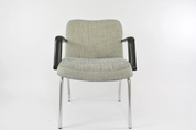 1970s_Office_Armchair_in_Mottled_Fabric_and_Chrome_with_Resin_Armrests