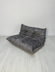 Original_Togo_Two-Seater_Sofa_by_Michel_Ducaroy_for_Ligne_Roset,_Grey_Velvet_Upholstery,_French_Modern_Design
