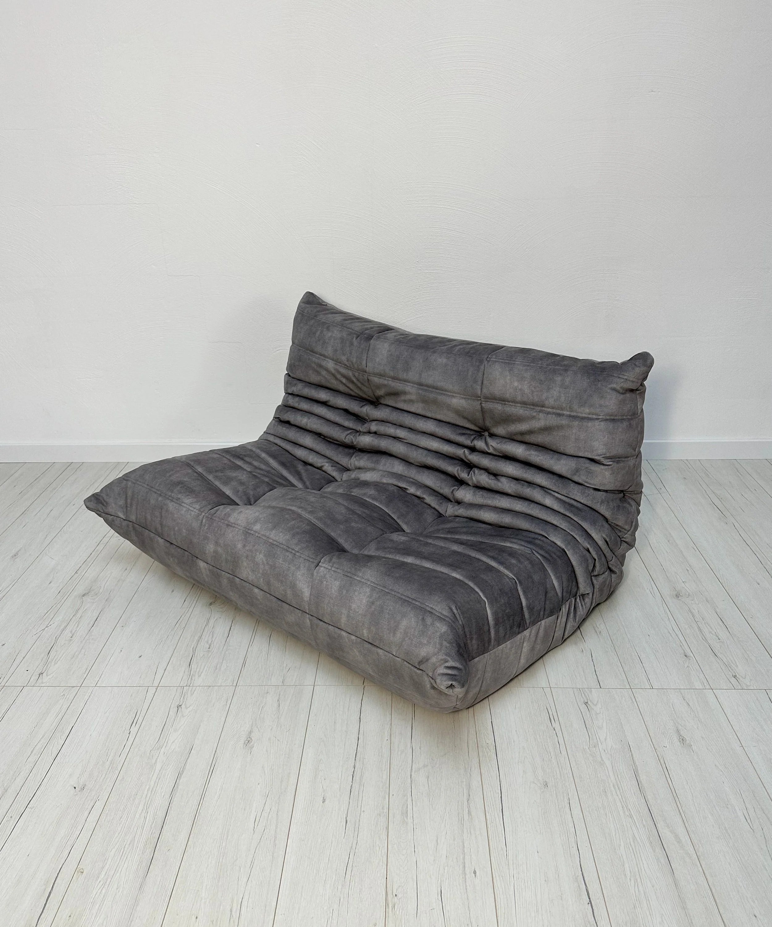 Original_Togo_Two-Seater_Sofa_by_Michel_Ducaroy_for_Ligne_Roset,_Grey_Velvet_Upholstery,_French_Modern_Design
