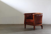 Set_of_2_Antique_Leather_Club_Armchairs_with_Curved_Armrests,_Art_Deco_Style,_Early_20th_Century