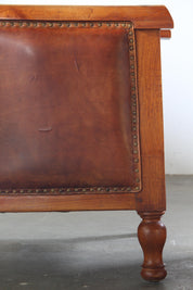 Set_of_2_Antique_Leather_Club_Armchairs_with_Curved_Armrests,_Art_Deco_Style,_Early_20th_Century