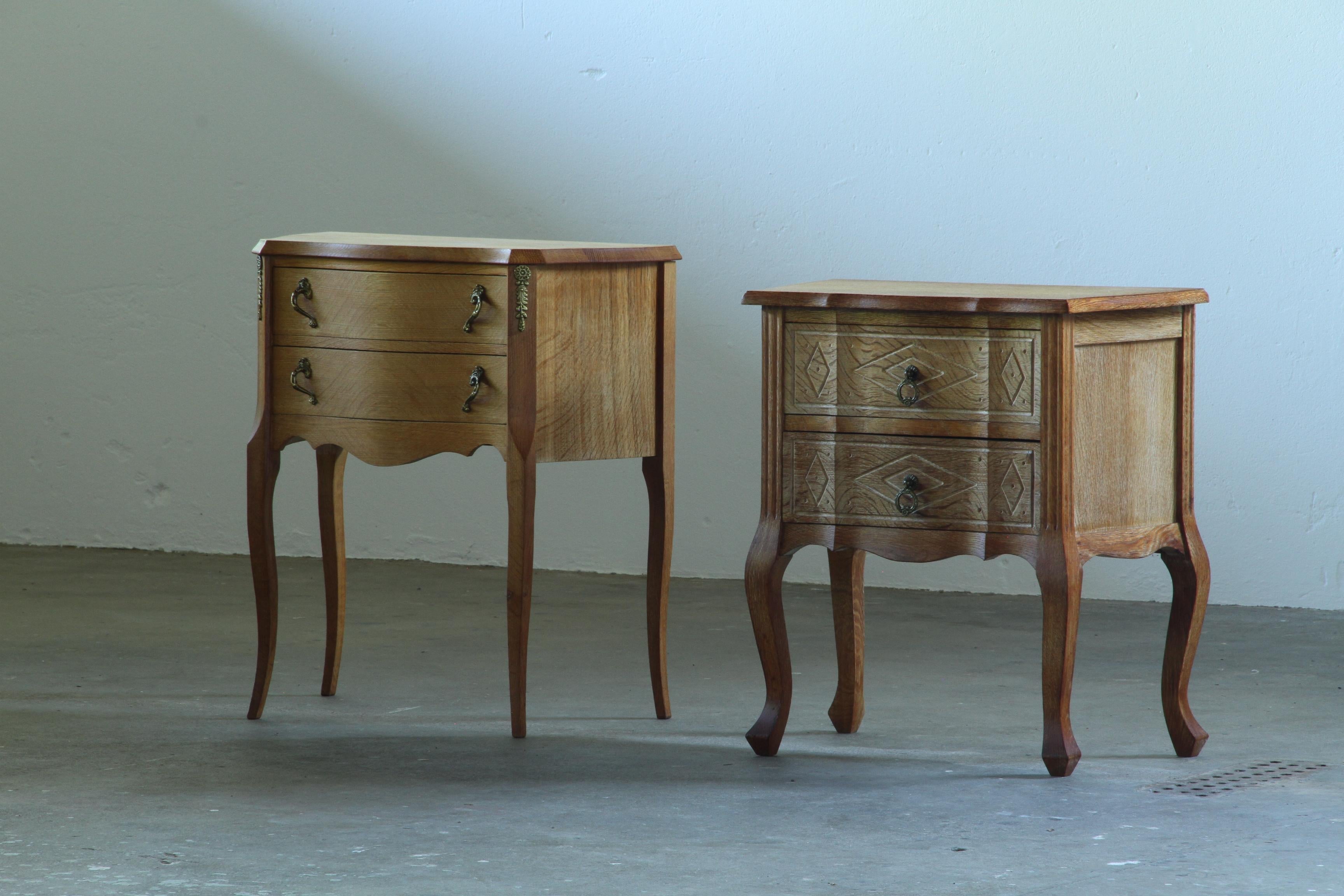 Set_of_2_Danish_Oak_Nightstands_with_Carved_Details_and_Brass_Hardware,_1970s