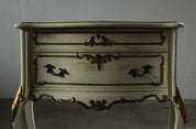 Set_of_2__Mid-Century_Solid_Pine_Bedside_Tables_with_Cabriole_Legs_and_Gold_Details,_Louis_XV_Style