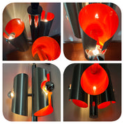 Space_Age_Chrome_Pendant_Lamp_by_Polam_with_Orange_Interior,_1960s