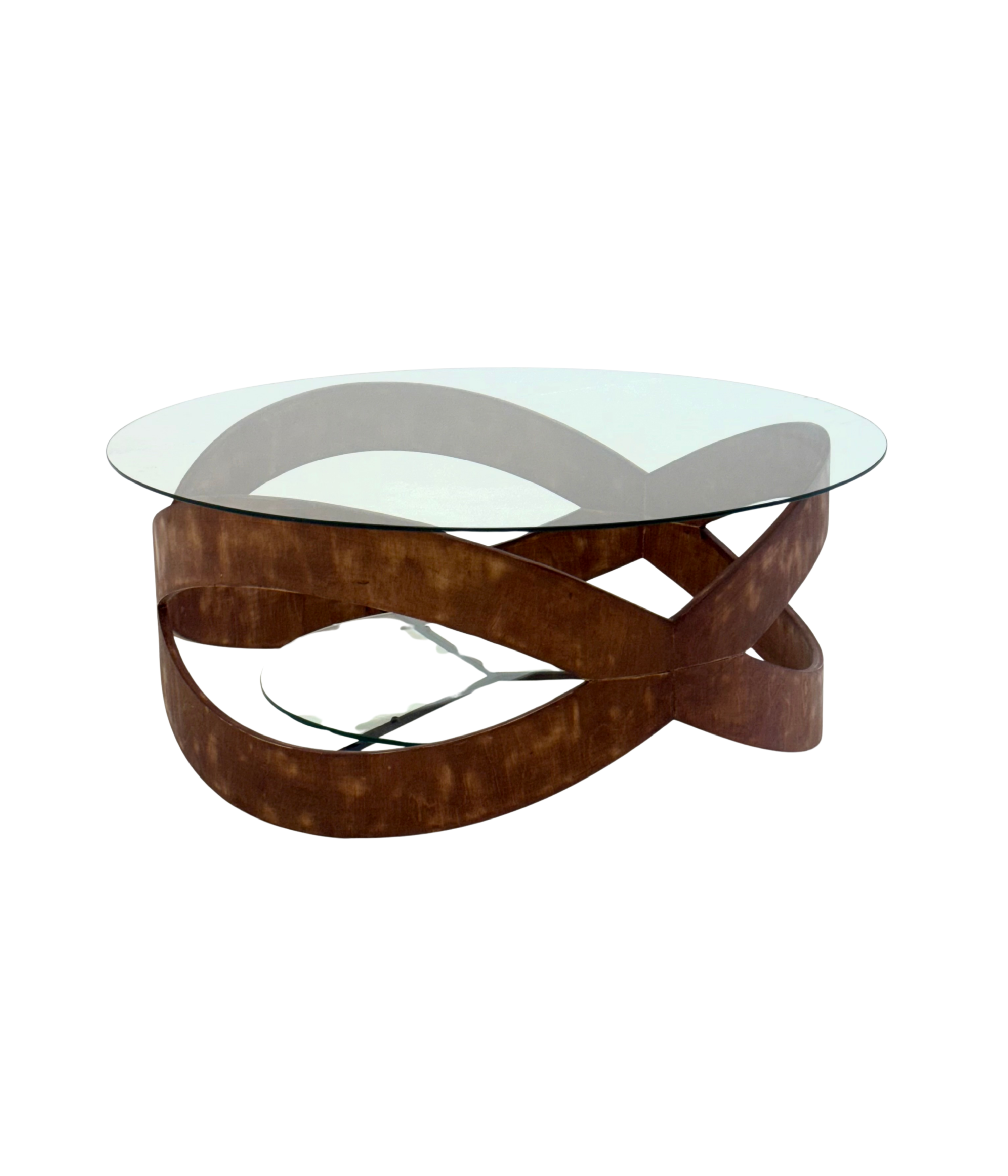 Vintage_round_coffee_table_with_sculptural_wooden_frame