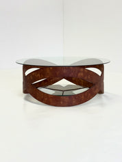 Vintage_round_coffee_table_with_sculptural_wooden_frame