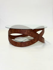 Vintage_round_coffee_table_with_sculptural_wooden_frame