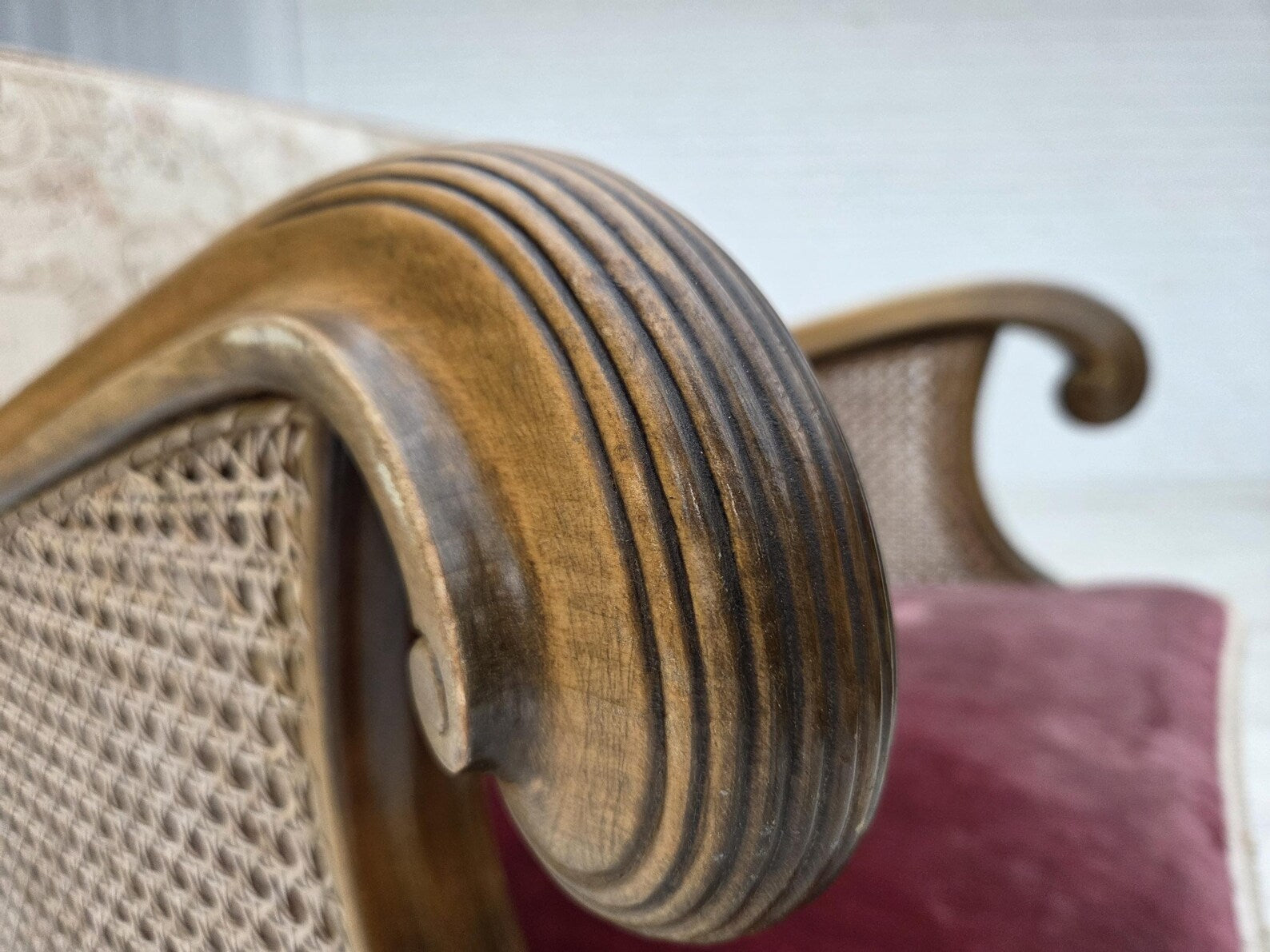 Vintage_Scandinavian_Armchair,_Oak_Frame_&_Textiles,_1940s_Denmark
