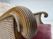 Vintage_Scandinavian_Armchair,_Oak_Frame_&_Textiles,_1940s_Denmark