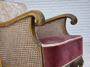 Vintage_Scandinavian_Armchair,_Oak_Frame_&_Textiles,_1940s_Denmark