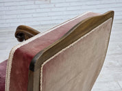 Vintage_Scandinavian_Armchair,_Oak_Frame_&_Textiles,_1940s_Denmark