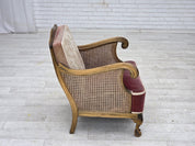 Vintage_Scandinavian_Armchair,_Oak_Frame_&_Textiles,_1940s_Denmark