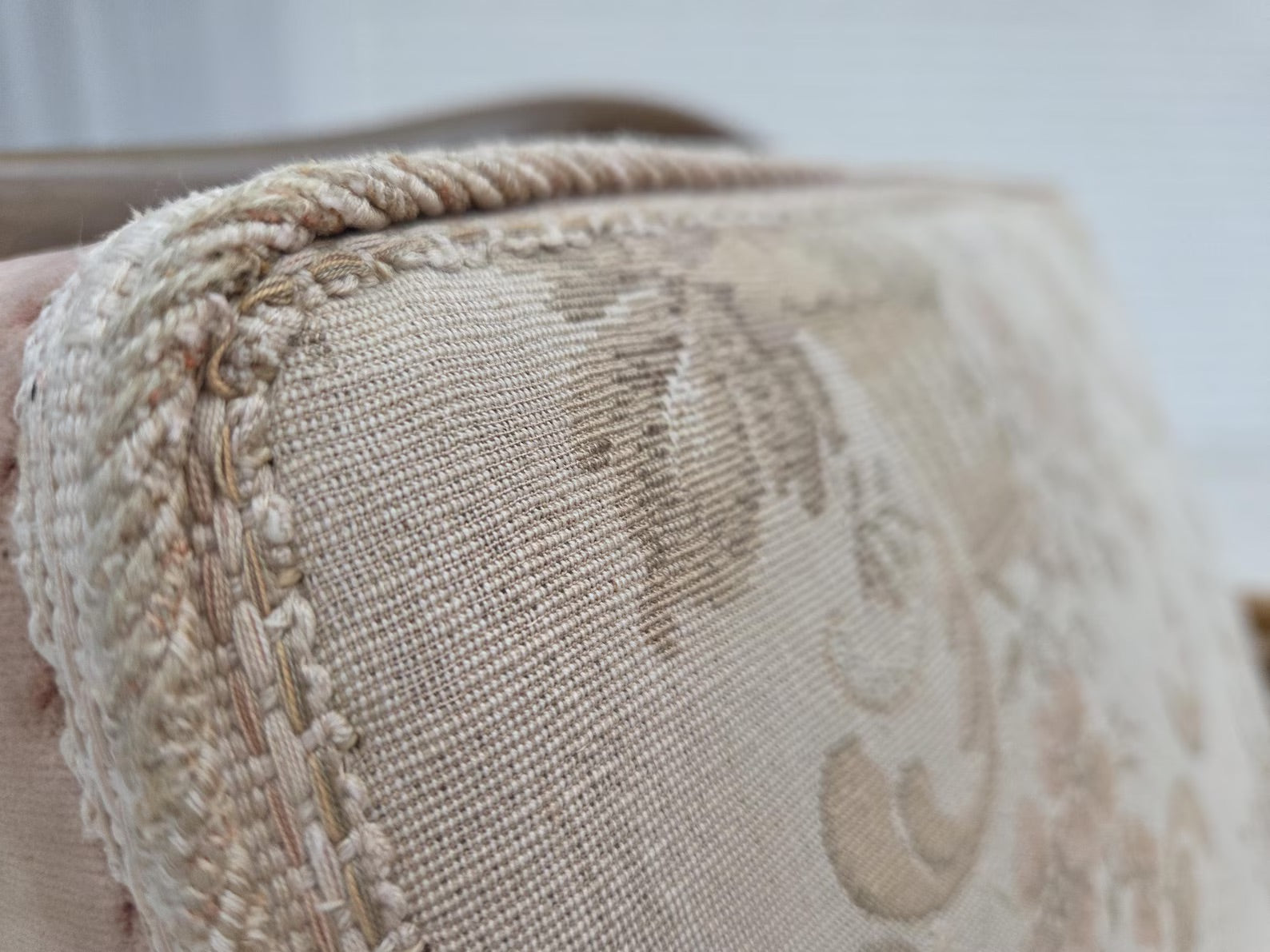 Vintage_Scandinavian_Armchair,_Oak_Frame_&_Textiles,_1940s_Denmark