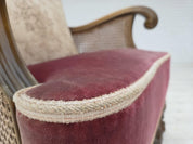 Vintage_Scandinavian_Armchair,_Oak_Frame_&_Textiles,_1940s_Denmark