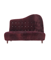 Vintage_Scandinavian_Burgundy_Sheepskin_Sofa_with_Organic_Curves