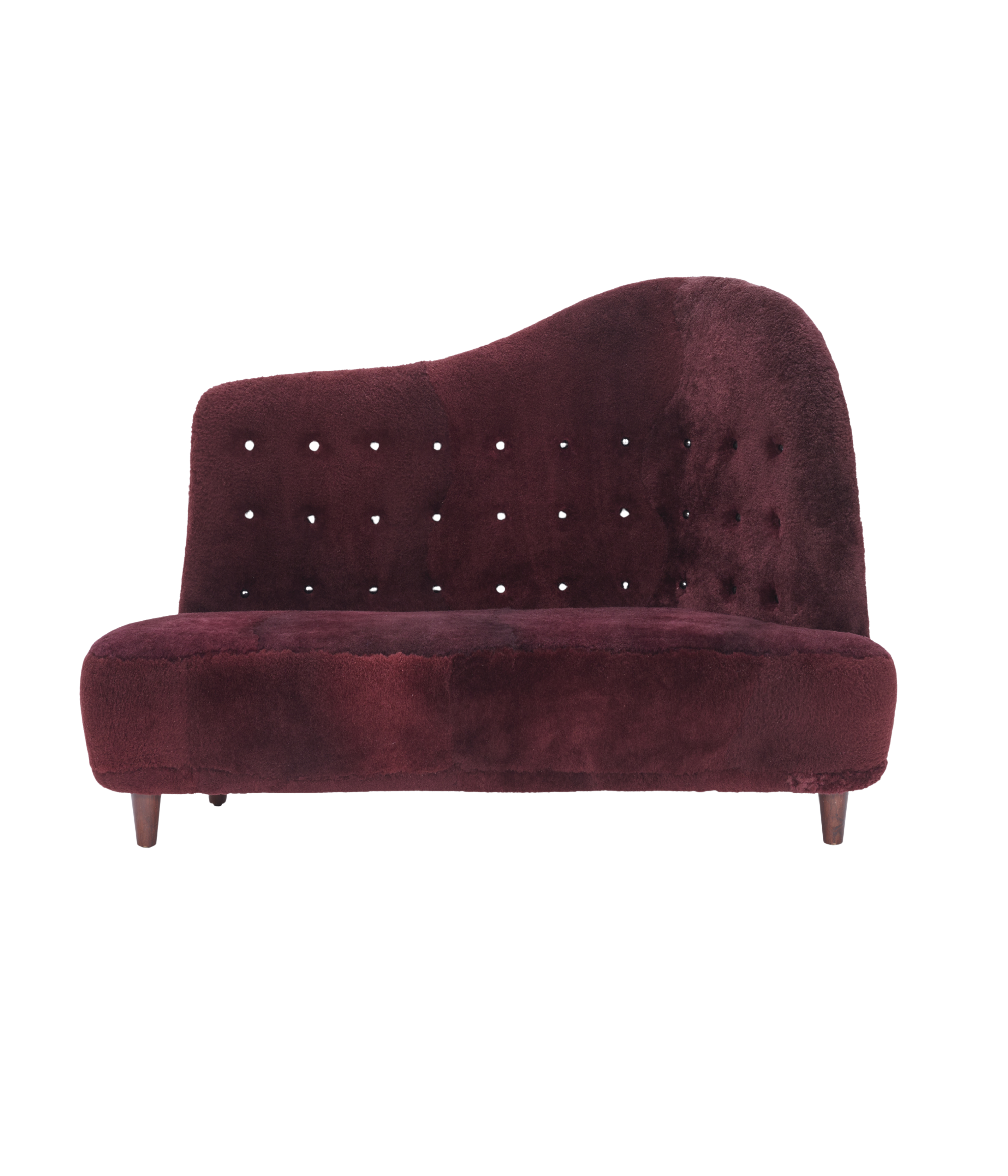 Vintage_Scandinavian_Burgundy_Sheepskin_Sofa_with_Organic_Curves