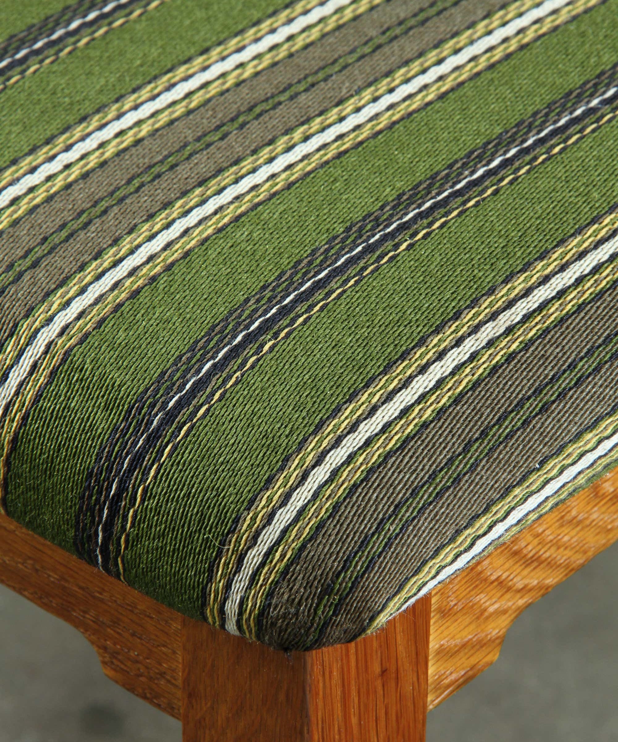 Set_of_4_Slim_Oak_Dining_Chairs_with_Tall_Upholstered_Backs,_Mid-20th_Century