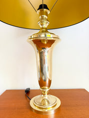 XXL_Brass_Table_Lamp_by_Krisna_Brass,_Hollywood_Regency_Style,_Black_&_Gold_Shade