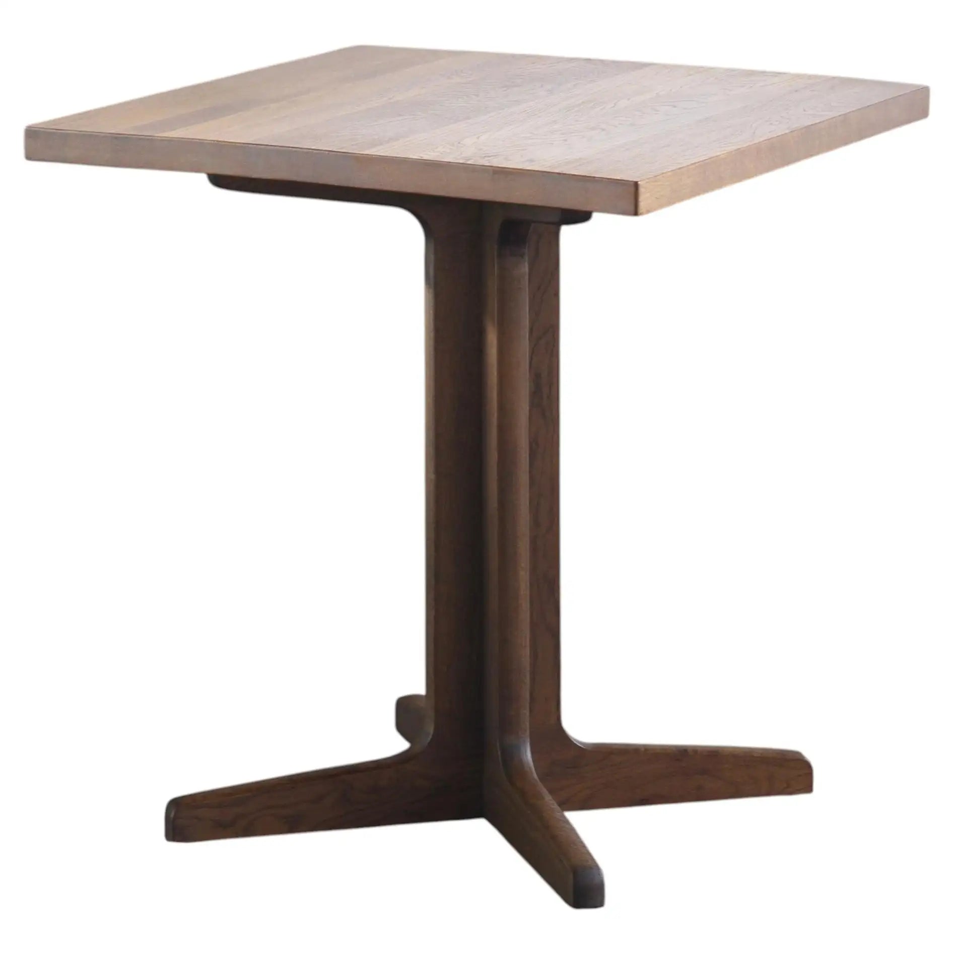Danish_Mid-Century_Modern_Dark-Stained_Oak_Pedestal_Table_with_Four-Star_Base,_Possibly_O.D._Møbler,_1970s